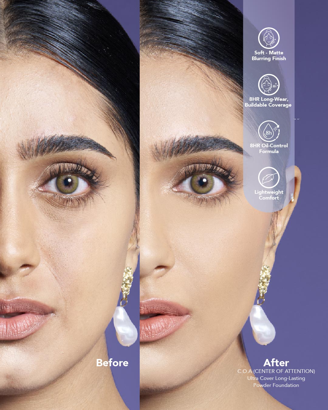 C.O.A (Center of Attention) Ultra Cover Long-Lasting Powder Foundation