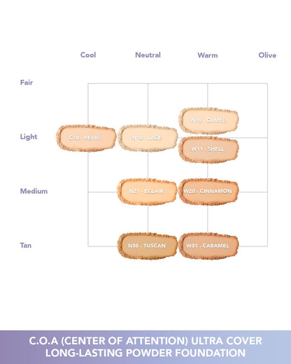 C.O.A (Center of Attention) Ultra Cover Long-Lasting Powder Foundation